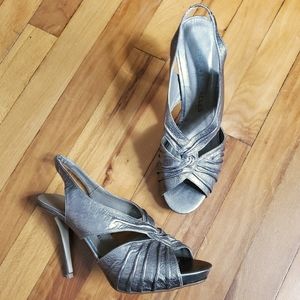 Pedro Miralles Peep Toe Slingback Heels, EU 40